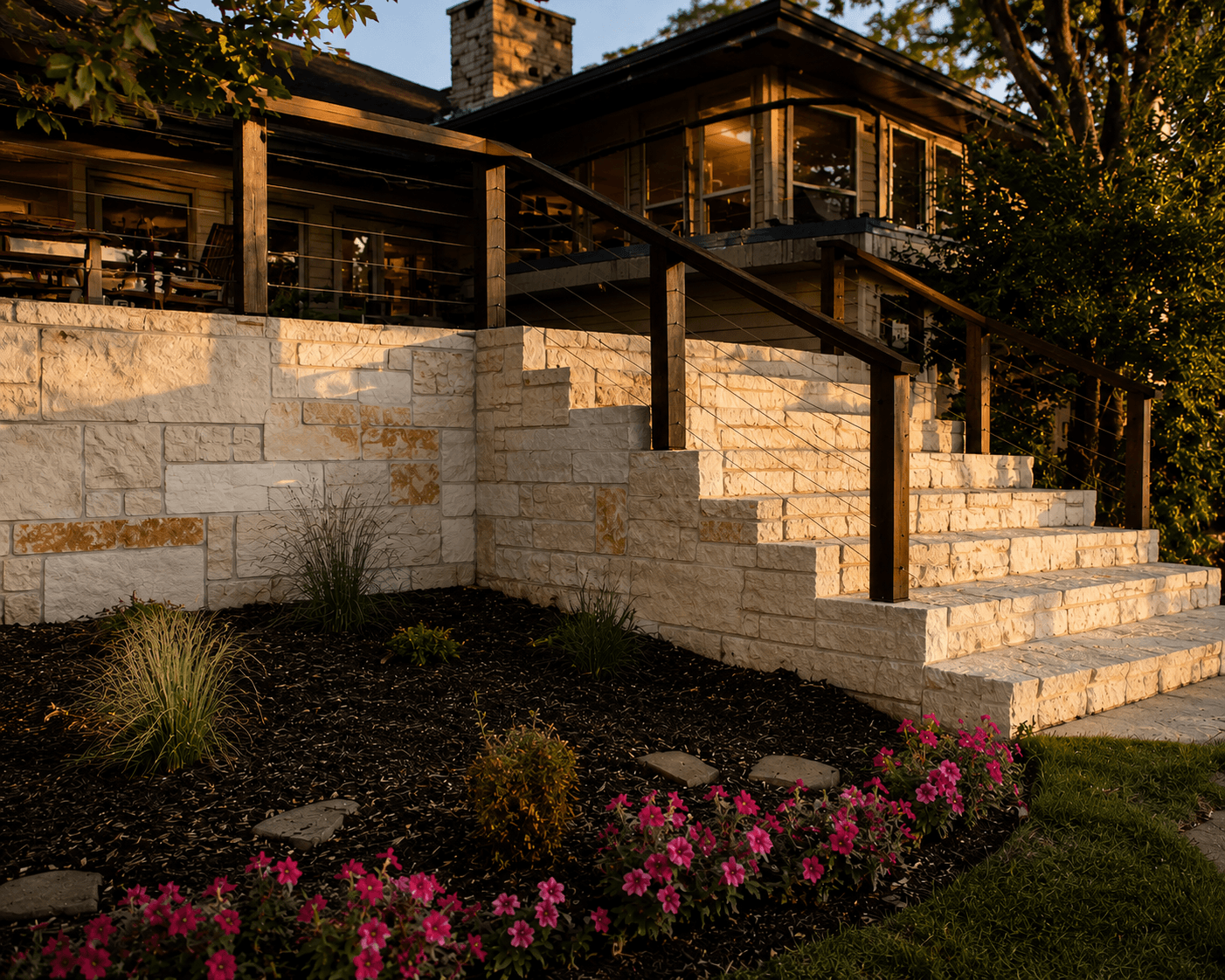 Atmospheric reference for retaining walls & hardscape (not a completed ETX project)
